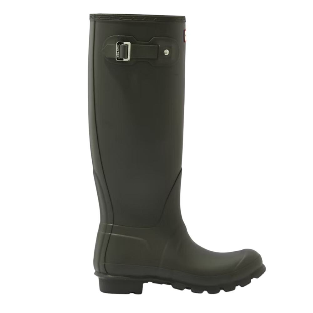 HUNTER Original Tall Kid's Rain Boots In Dark Olive Size 1